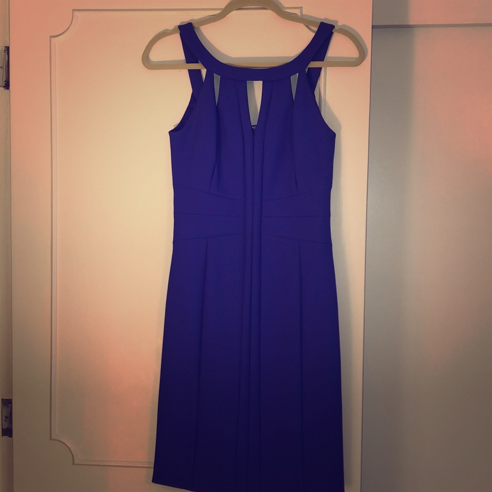 Laundry by Shelli Segal purple cocktail dress